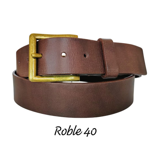 Cinturón Roble 40 mm | Cuero Natural Premium Café | Colambre