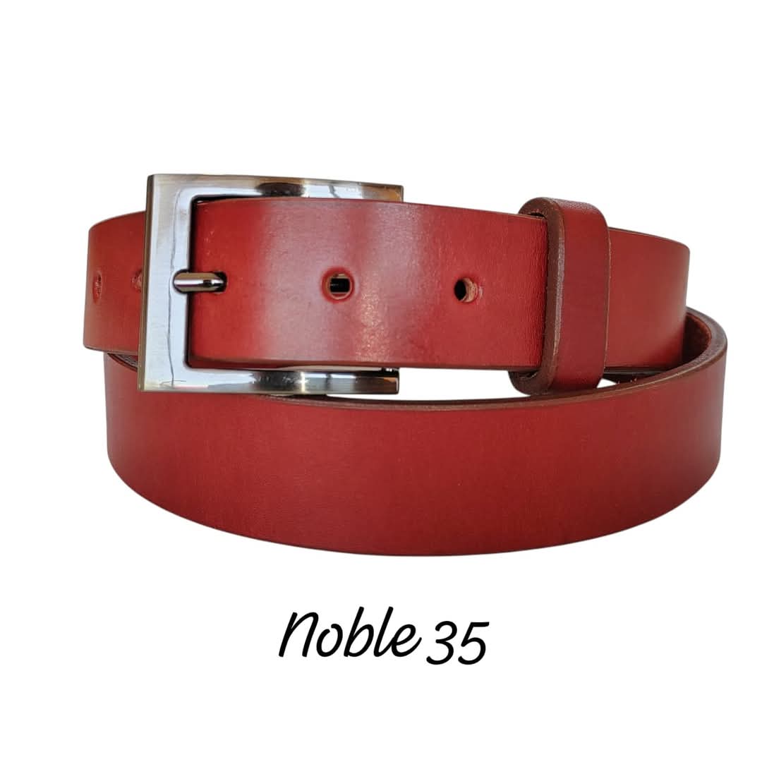 Cinturón Noble 35 | Cuero Natural de Res | Hebilla Pavonada | Colambre